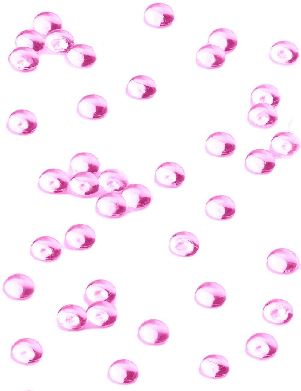 Perles plates effet goutte de pluie fuchsia