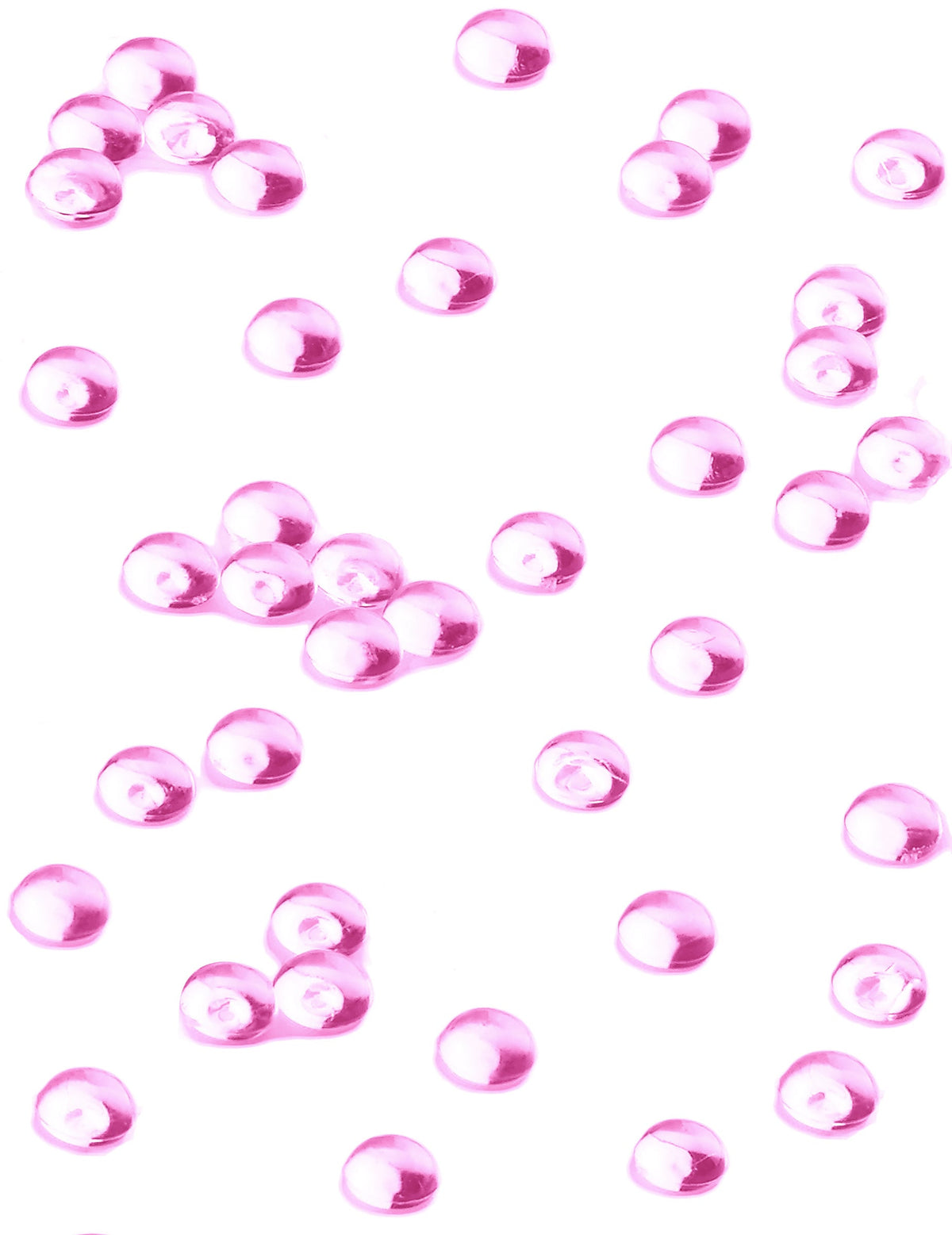 Perles plates effet goutte de pluie fuchsia