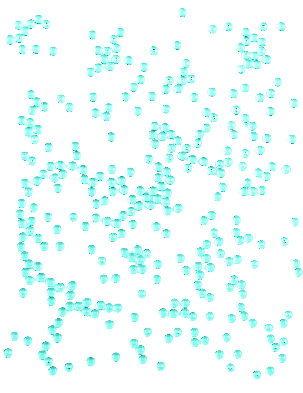 Perles effet goutte de pluie pour décoration de table jade