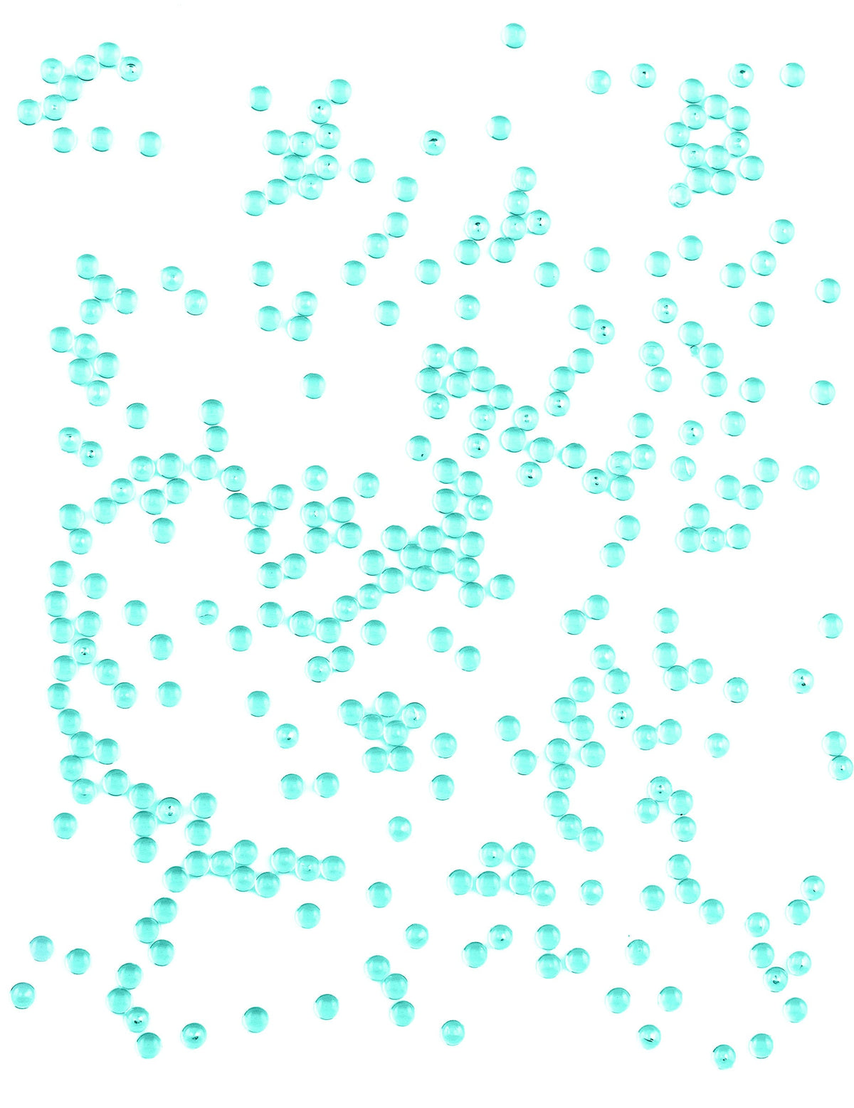Perles effet goutte de pluie pour décoration de table jade