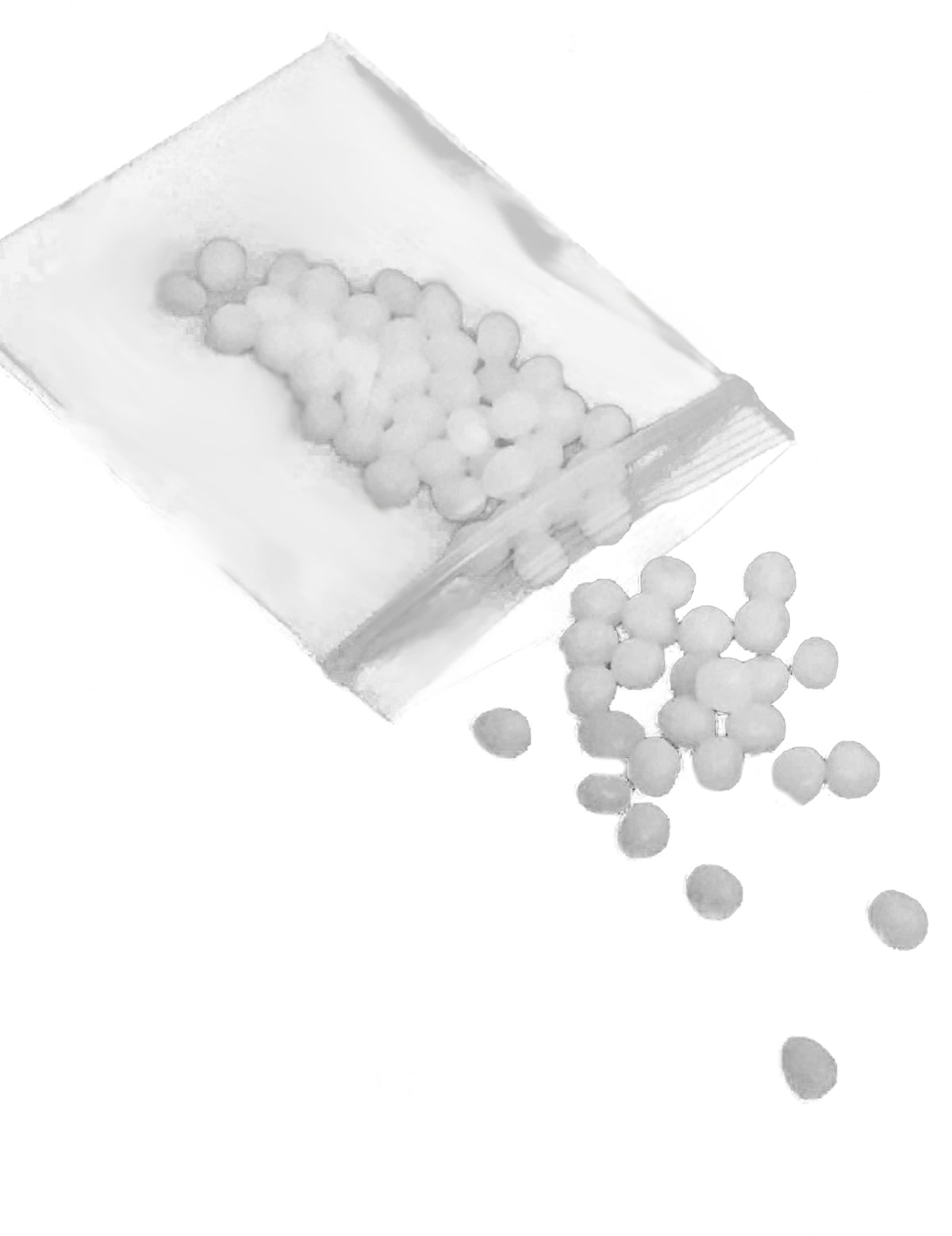 Perles fixation thermique pour dentier blanches