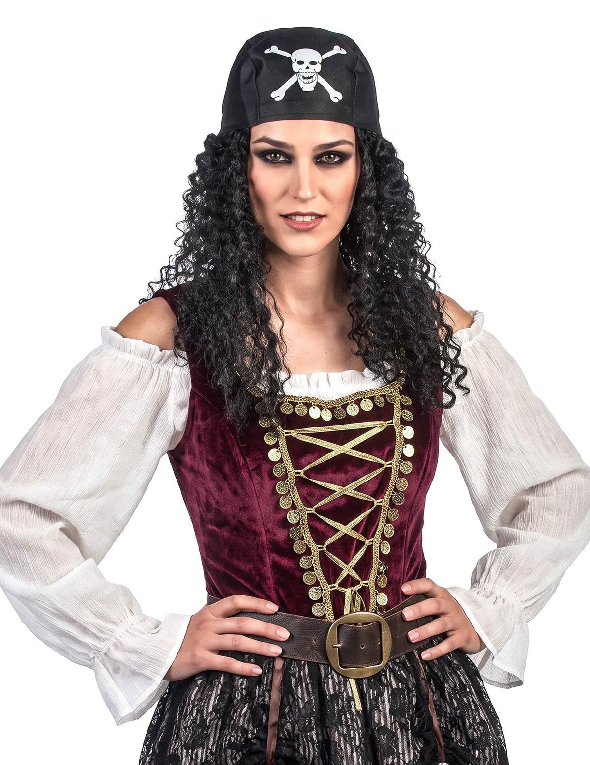 Peruca de pirata homem