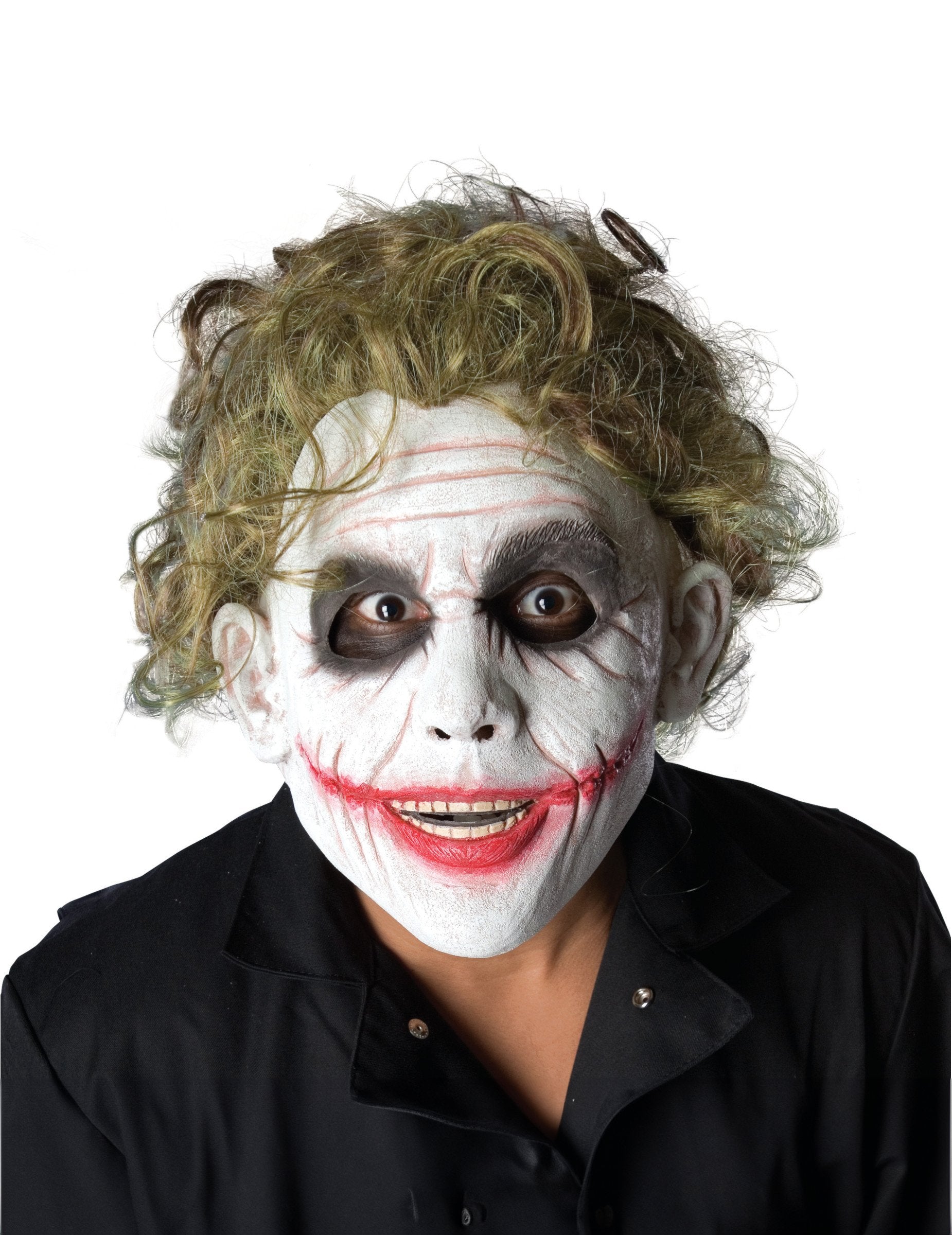Perruque bouclée Joker pour adulte verte