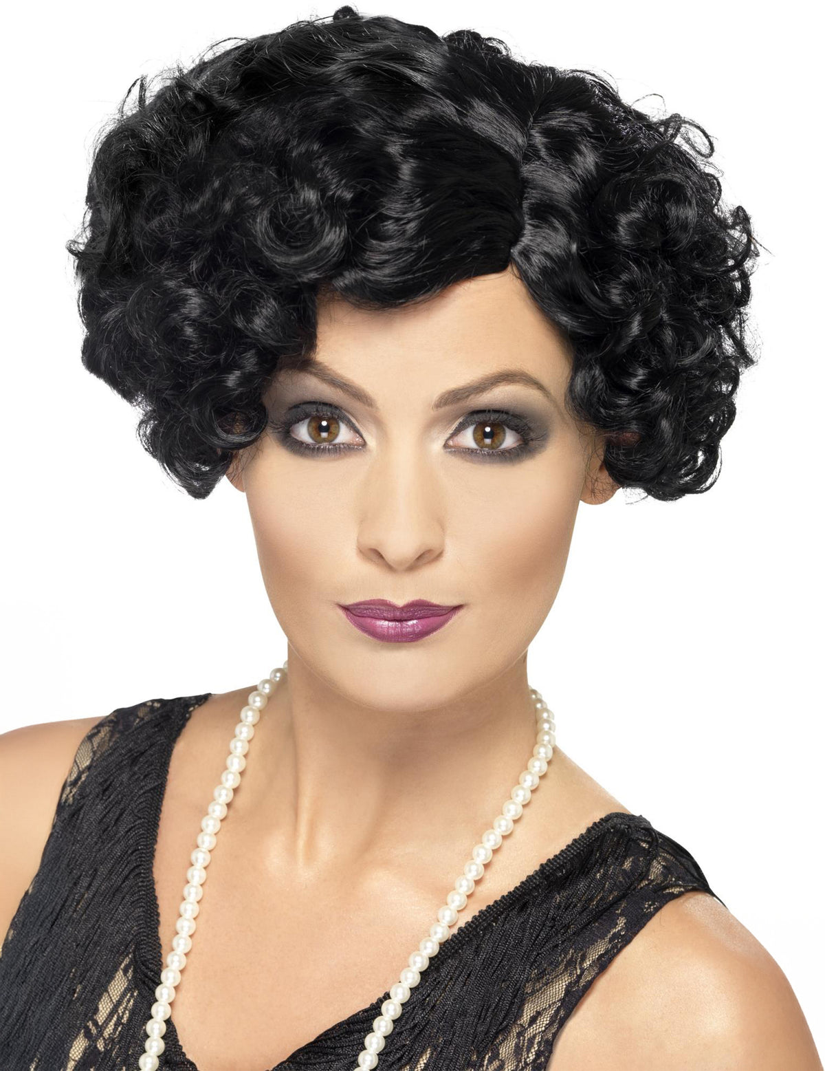 Perruque cabaret ondulée pour femme noire
