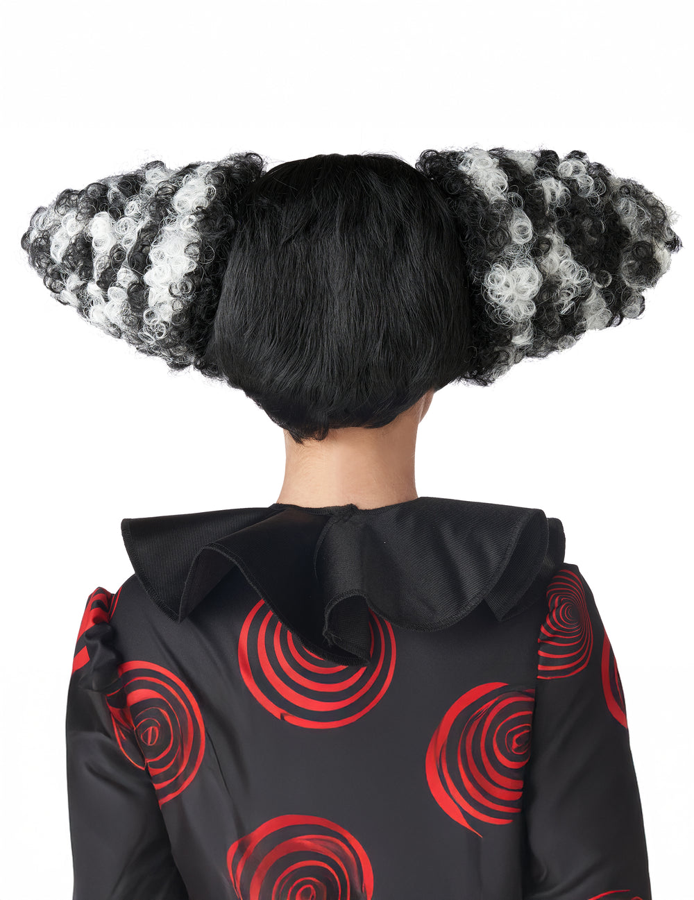 Vue de dos de la perruque de clown maléfique