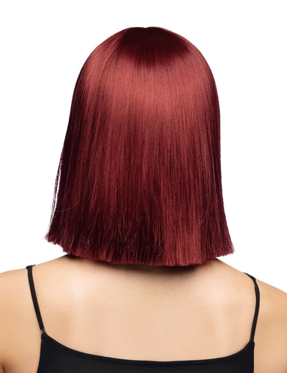 Peruca pentear quadrada auburn luxo mulher