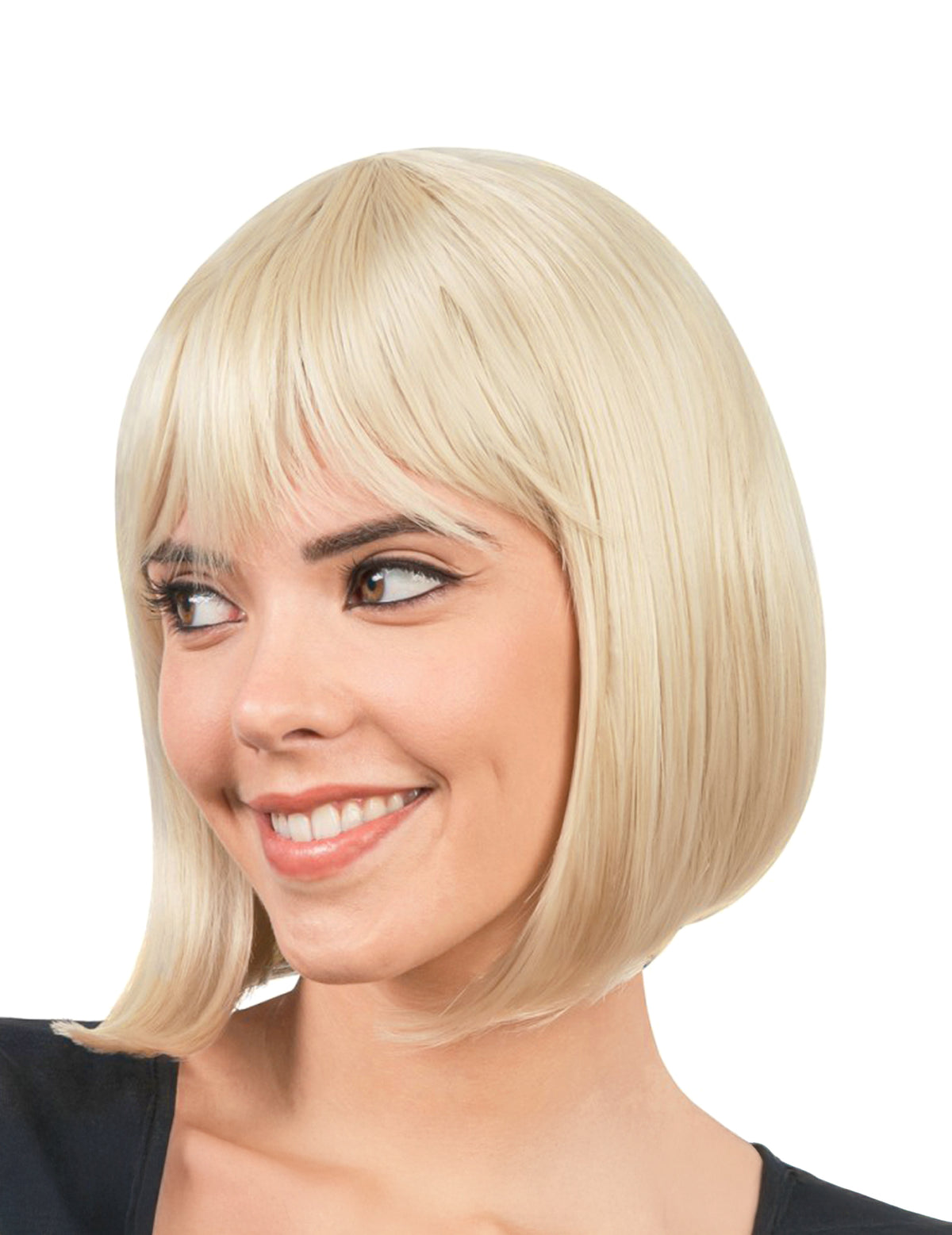 Peruca de corte chanel loira luxo para mulher