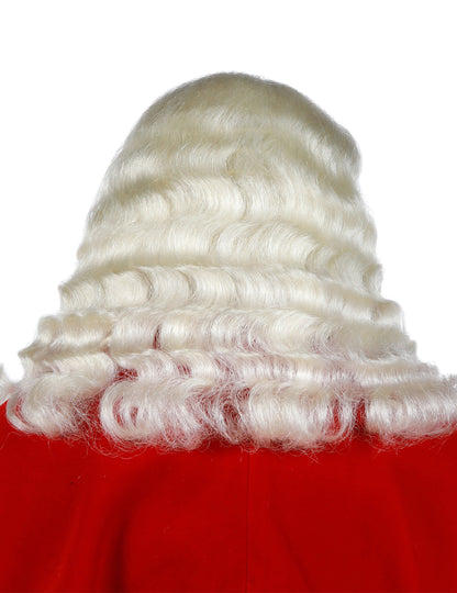 Peruca e barba profissionais de São Nicolau em pelo de iaque