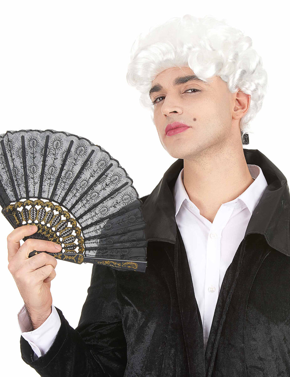 Perruque Marquis pour homme blanche