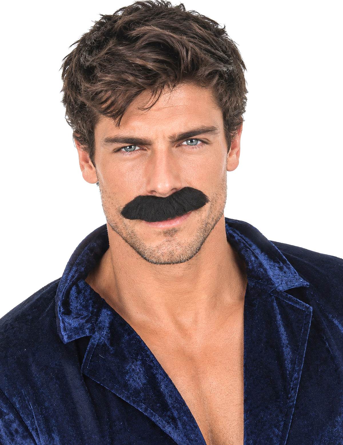 Peruca preta de cantor disco homem