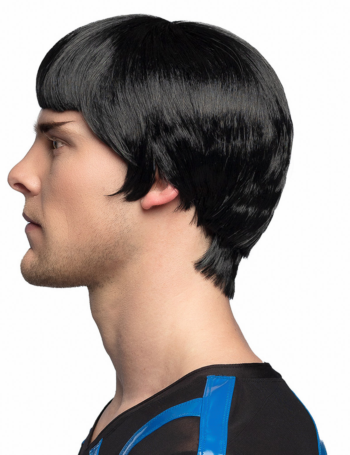 Vue de profil de la perruque officier espace pour homme