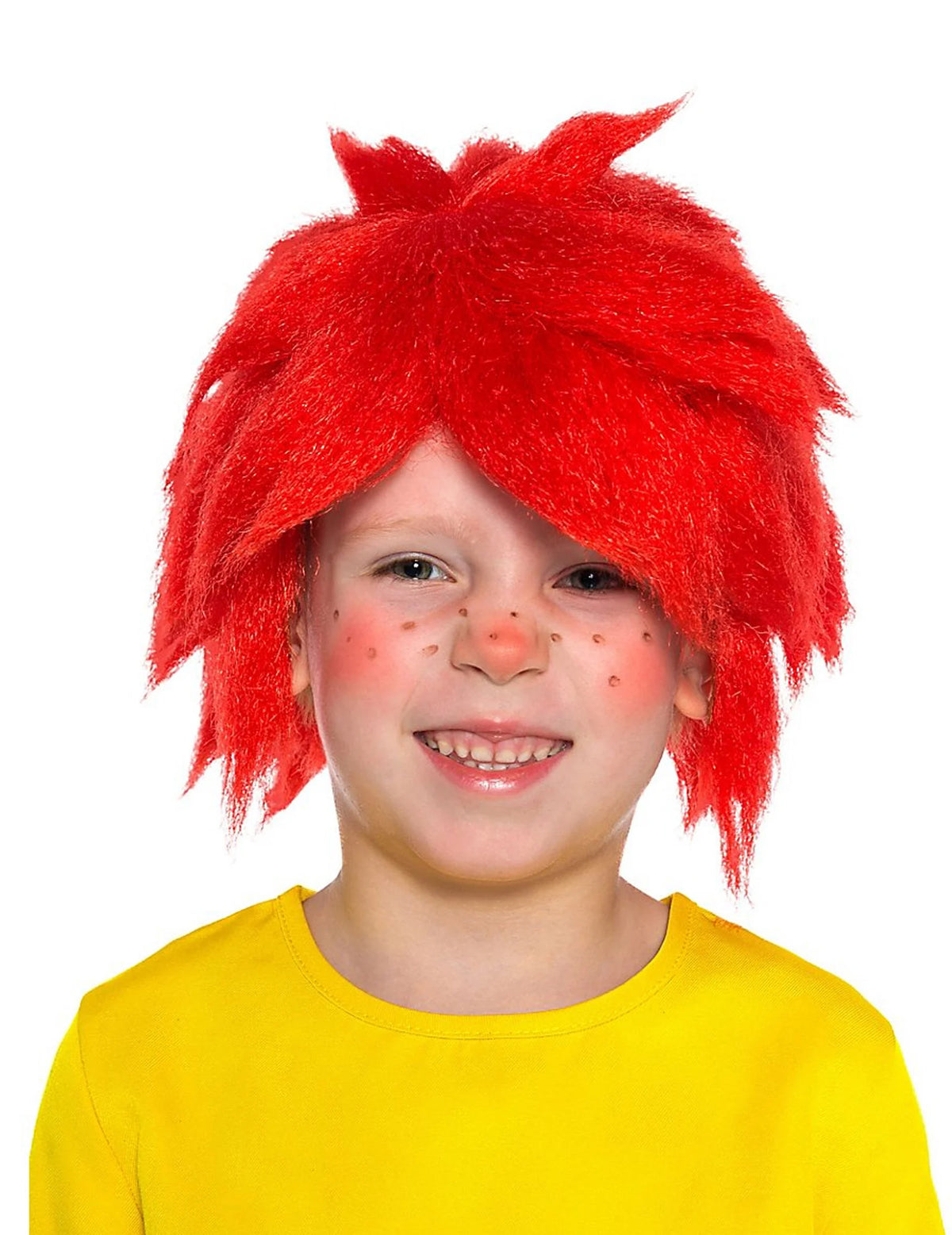 Perruque Pumuckl pour enfant rouge ébouriffée