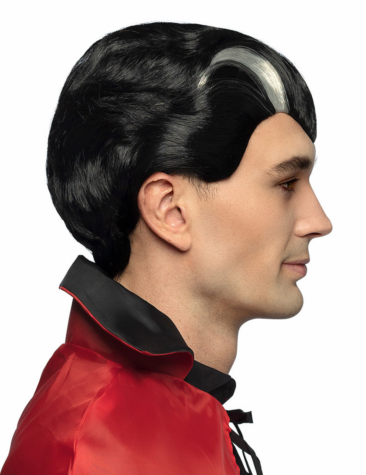 Vue de profil de la perruque vampire pour homme