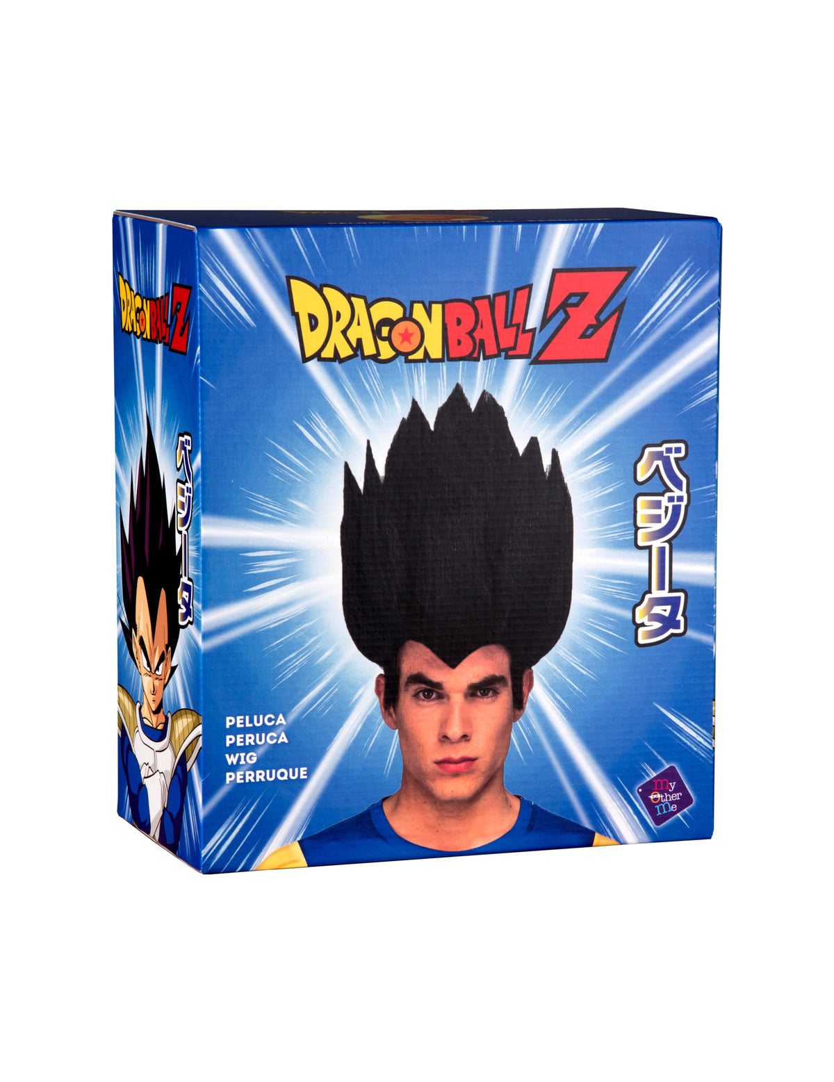 Boîte d'emballage de la perruque Vegeta Dragon Ball pour adulte