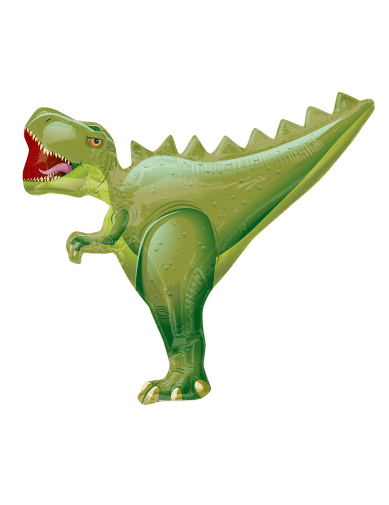 balão de alumínio T-rex para aniversário verde