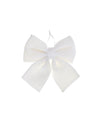 Pequeno laço de veludo branco 15 x 18 cm