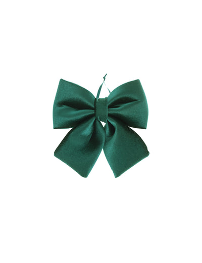 Pequeno laço de veludo verde pinheiro 15 x 18 cm