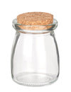 Petit pot en verre pour dragées transparent avec bouchon en liège
