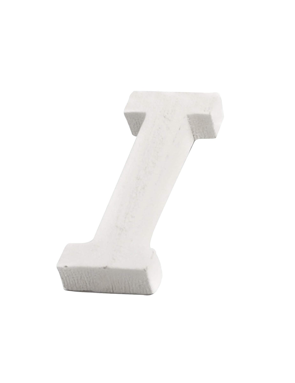 Letra i de madeira para decoração personalizada branco