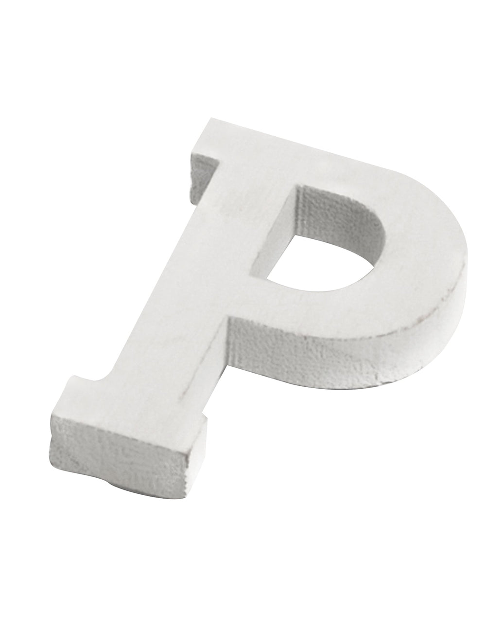 Petite lettre P en bois pour mariage blanc