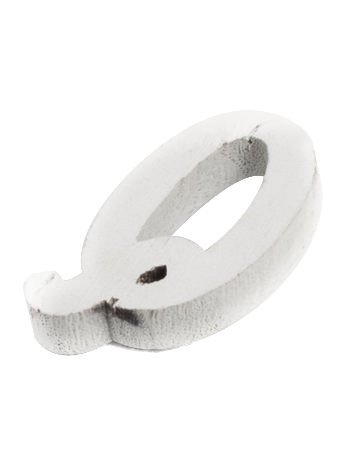 Petite lettre Q en bois pour décoration blanc