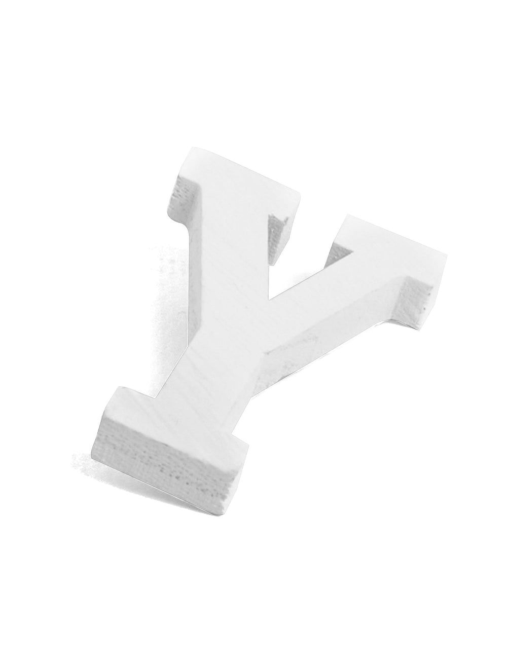 Petite lettre y en bois pour décoration de mariage blanc