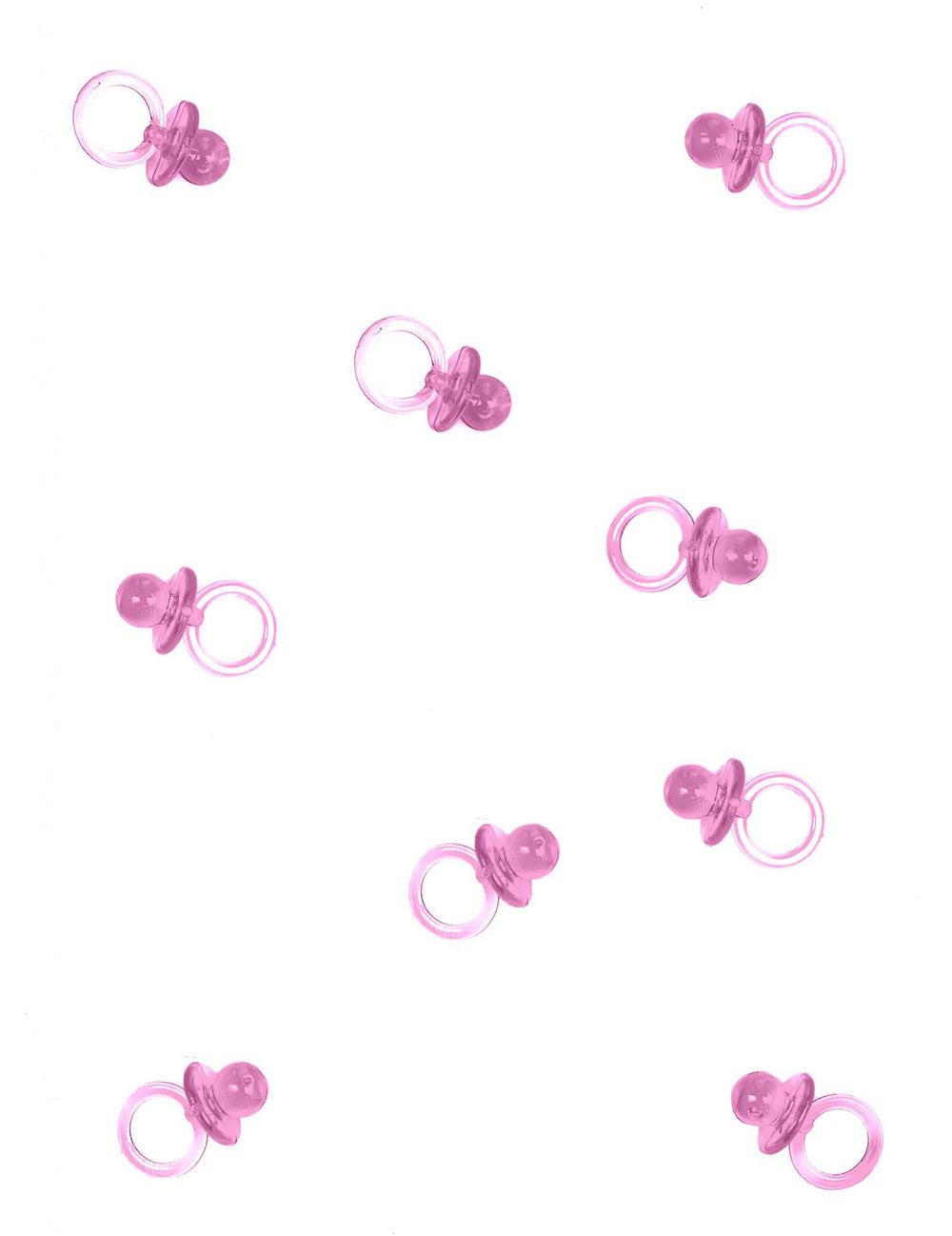 Pequenos rebuçados decorativos transparentes cor-de-rosa, lote de 18