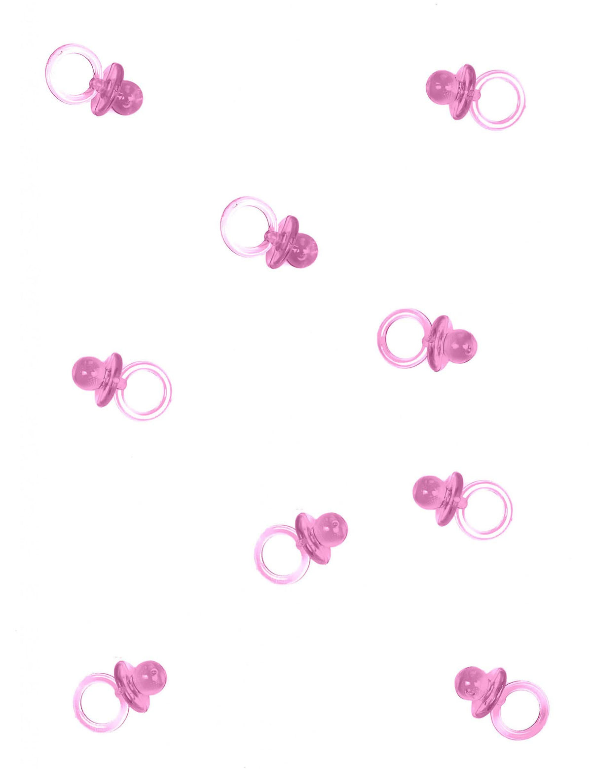 Pequenos rebuçados decorativos transparentes cor-de-rosa, lote de 18