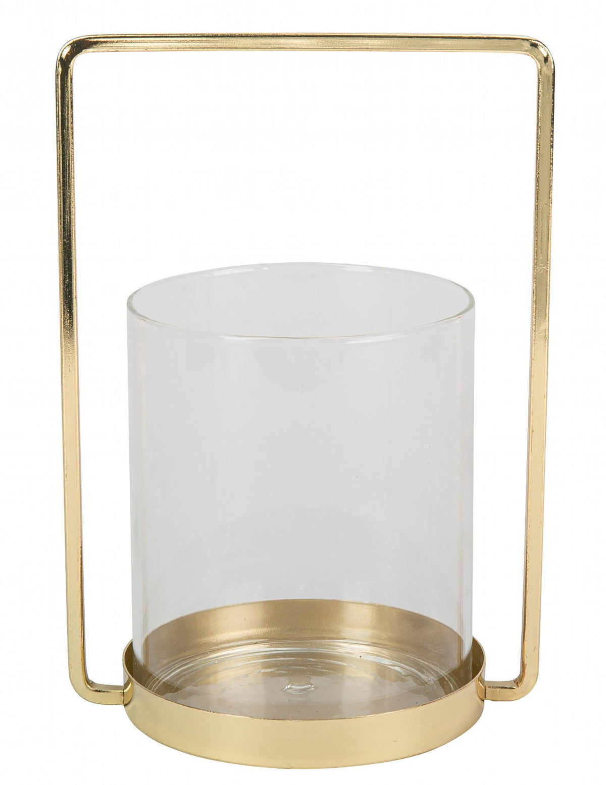 Photophore en verre pour mariage doré cadré