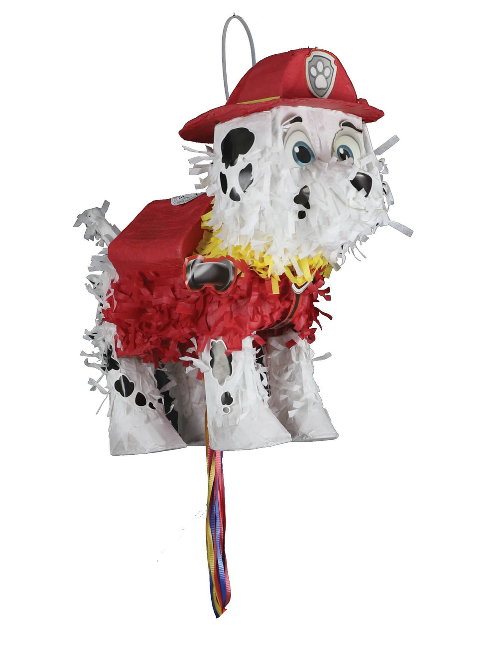 Piñata Marcus Patrulha Pata para criança vermelho e branco