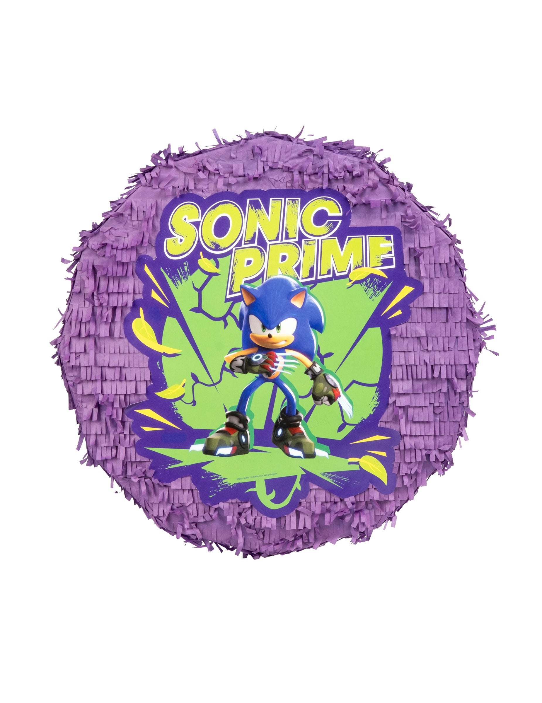 Piñata Sonic Prime pour enfant violette ronde