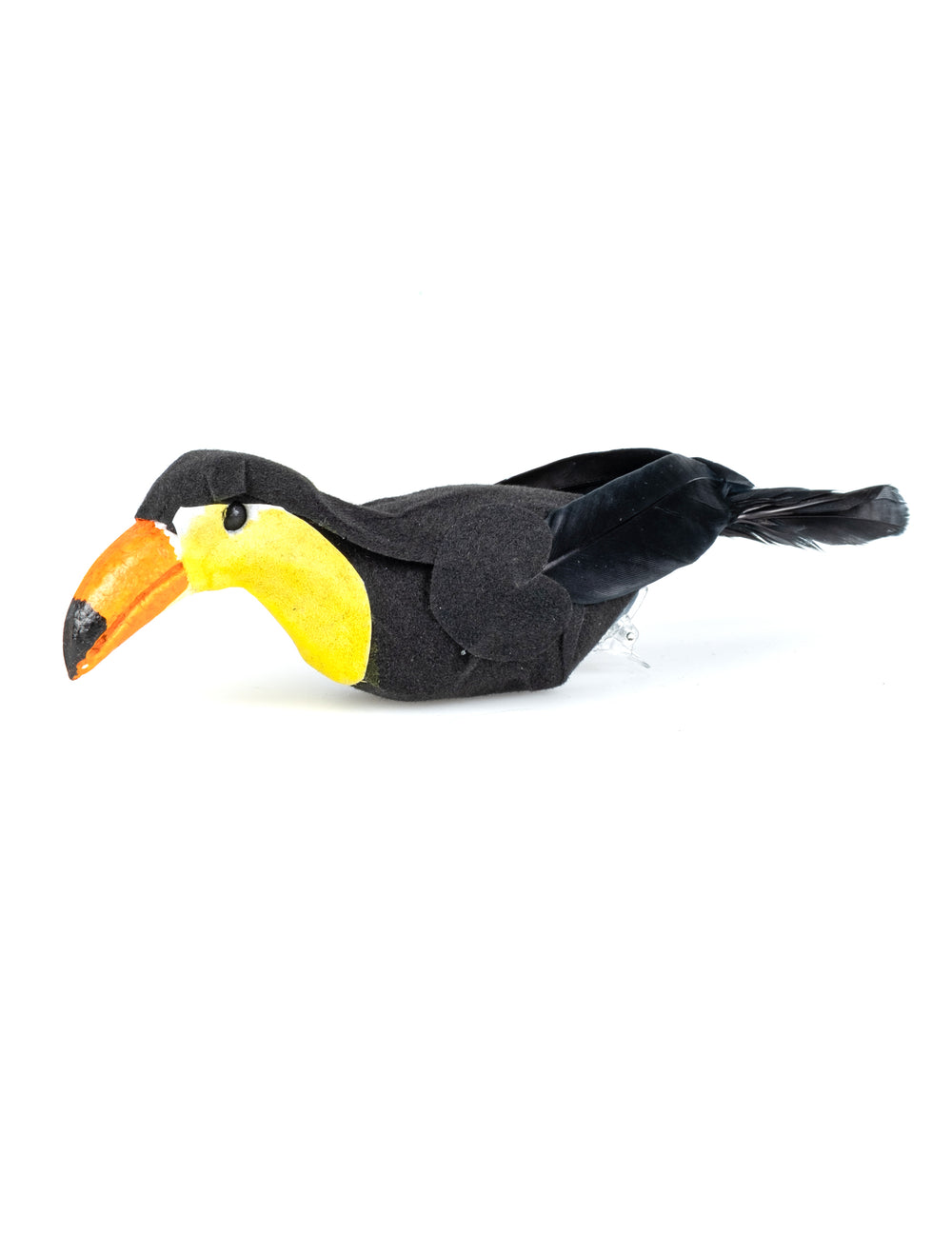 Vue de profil de la pince décorative toucan