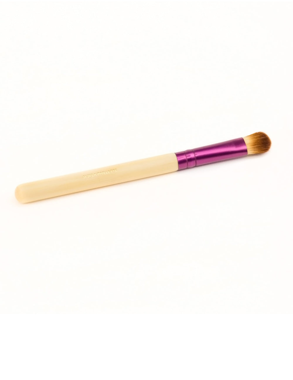 Pinceau fin en bambou Si si la paillette pour maquillage avec virole violette