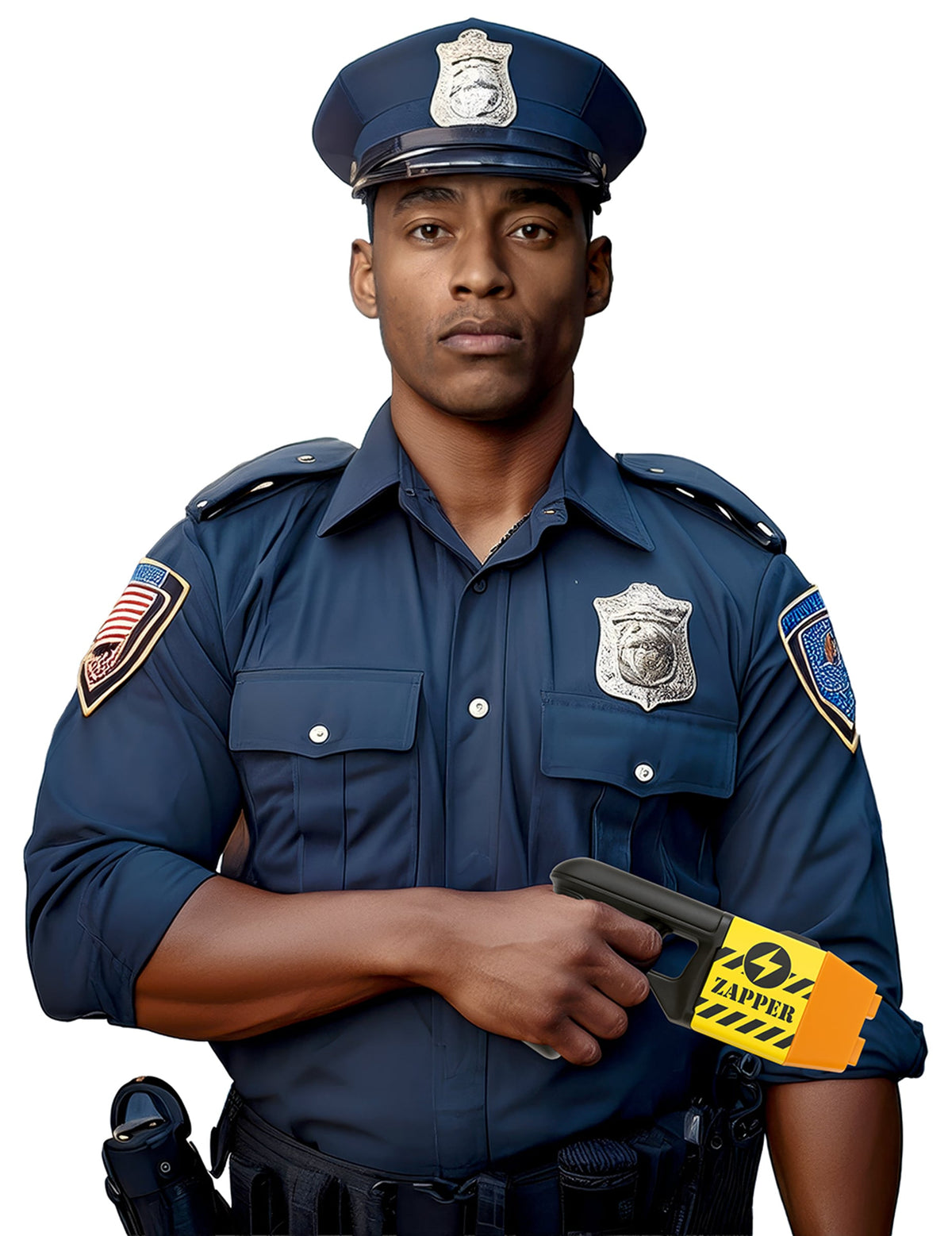 Mise en situation du pistolet taser de policier