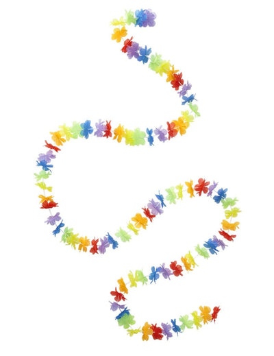 Guirlande fleurs hawaï pour fête multicolore
