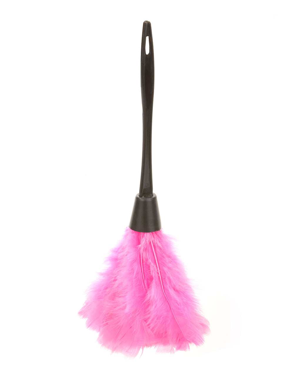 Plumeau rose pour adulte avec plumes roses et manche noir