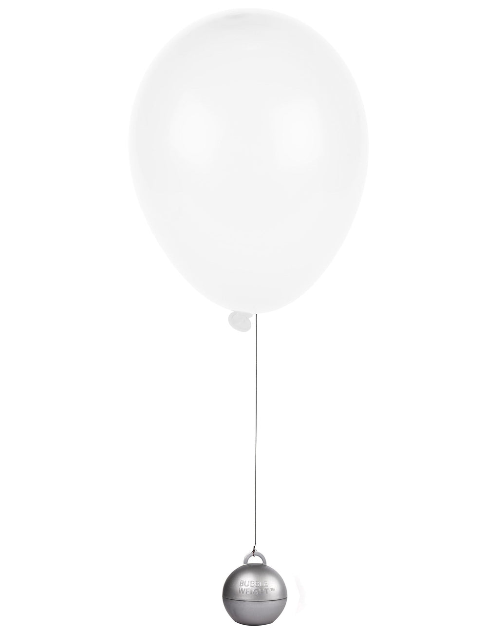 Mise en situation du poids pour ballon hélium pour fête argent