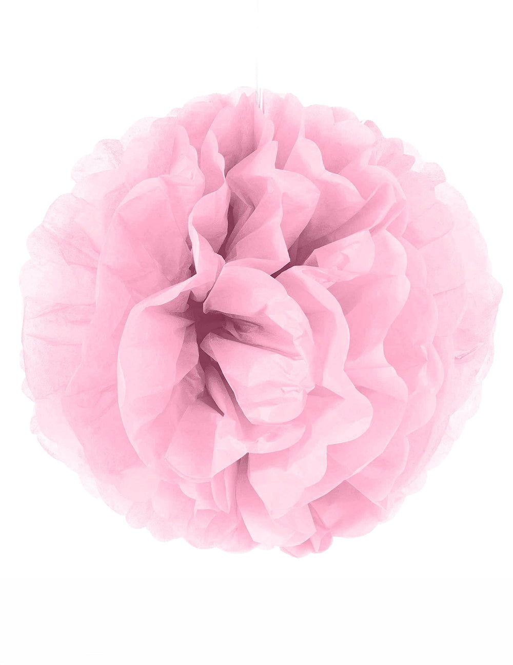 Pompon à suspendre en papier pour fête rose