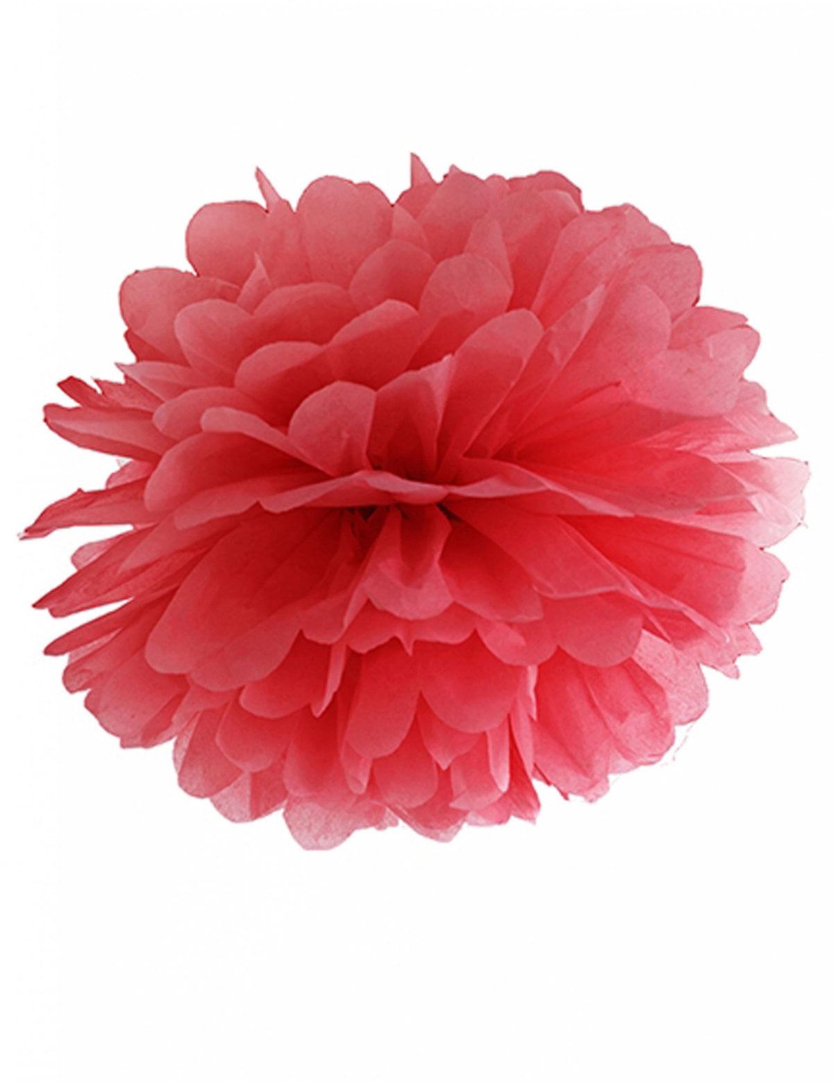 Pompon à suspendre en papier de soie pour décoration de fête rouge