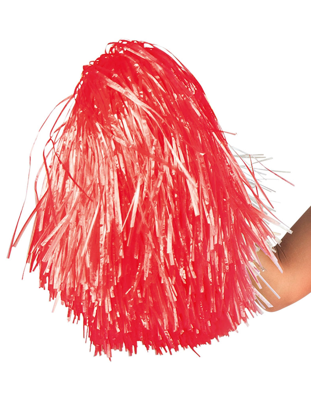 Pompon de supporter rouge métallique
