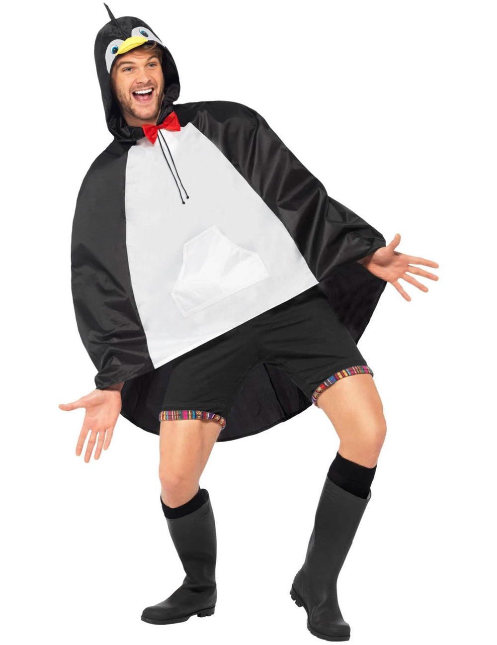 Situação do poncho pinguim para adulto