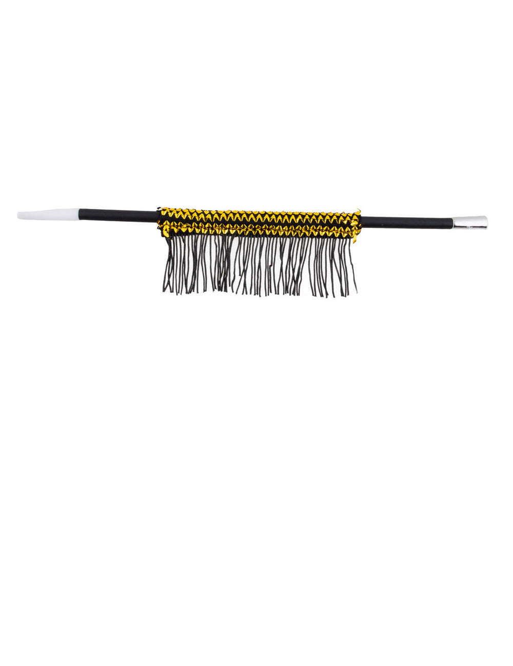 Porte cigarette à franges pour adulte noir et doré