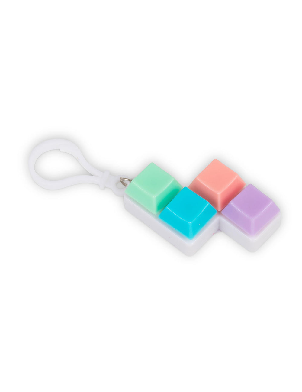 Vue à plat du porte-clés clavier fidget pour adulte