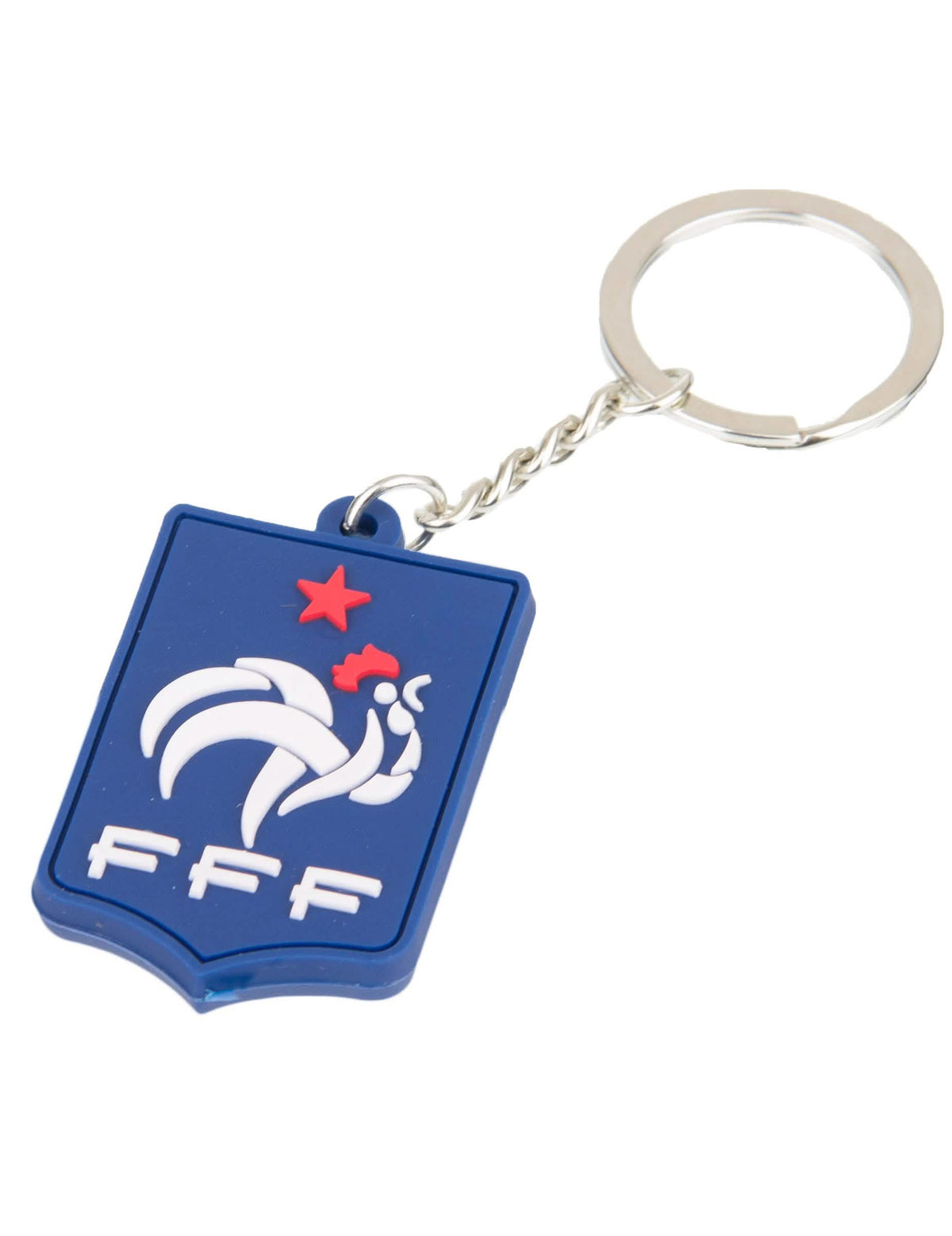 porta-chaves de silicone frança FFF para adepto azul
