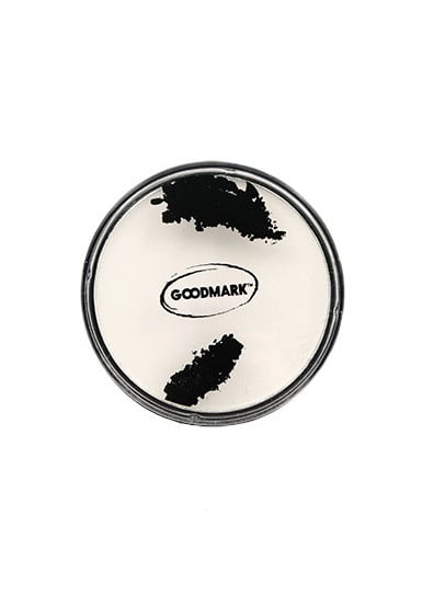 Vue de dessus du pot de maquillage professionnel à l'eau pour adulte et enfant blanc