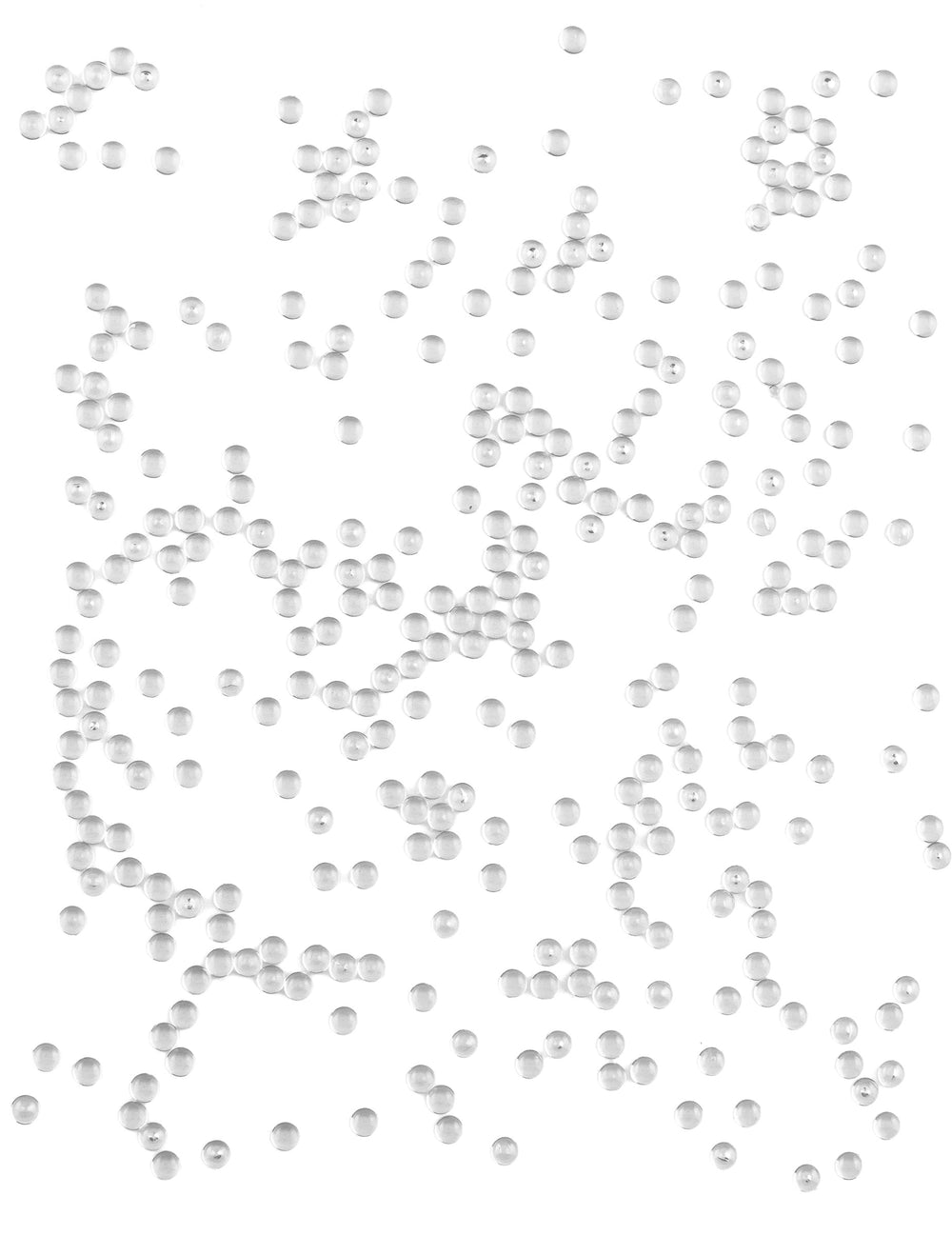Détail des perles de pluie pour décoration de table