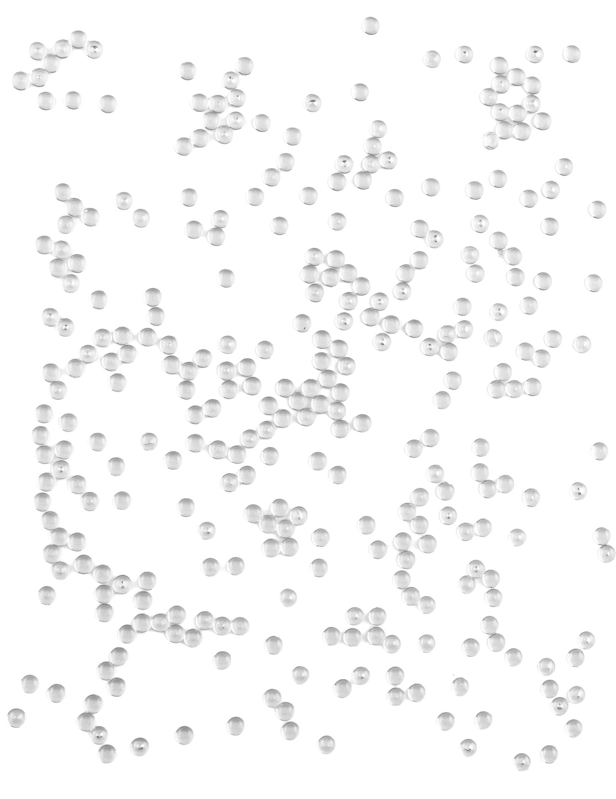 Détail des perles de pluie pour décoration de table