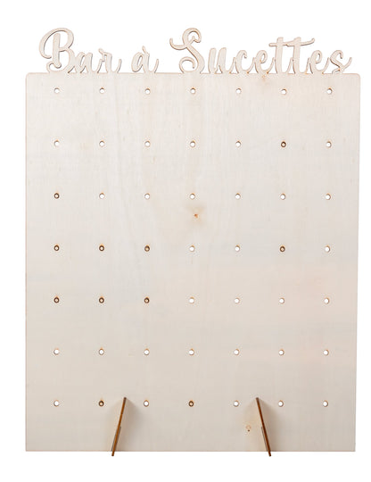 Présentoir à sucettes en bois 40 x 30 cm bar à sucettes