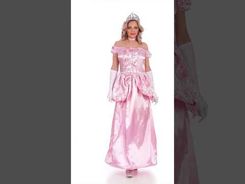 Déguisement princesse rose pâle femme