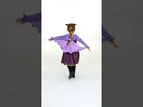 Déguisement chauve-souris violette fille
